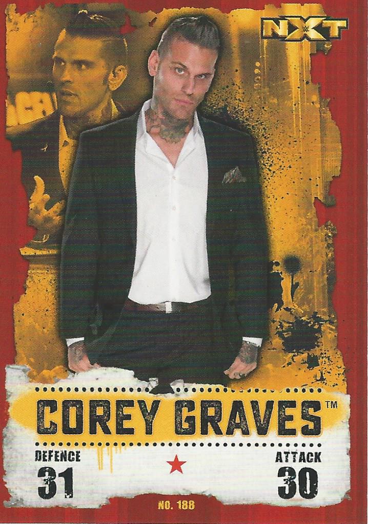 WWE Topps Slam Attax Takeover 2016 Trading Card Corey Graves No.188
