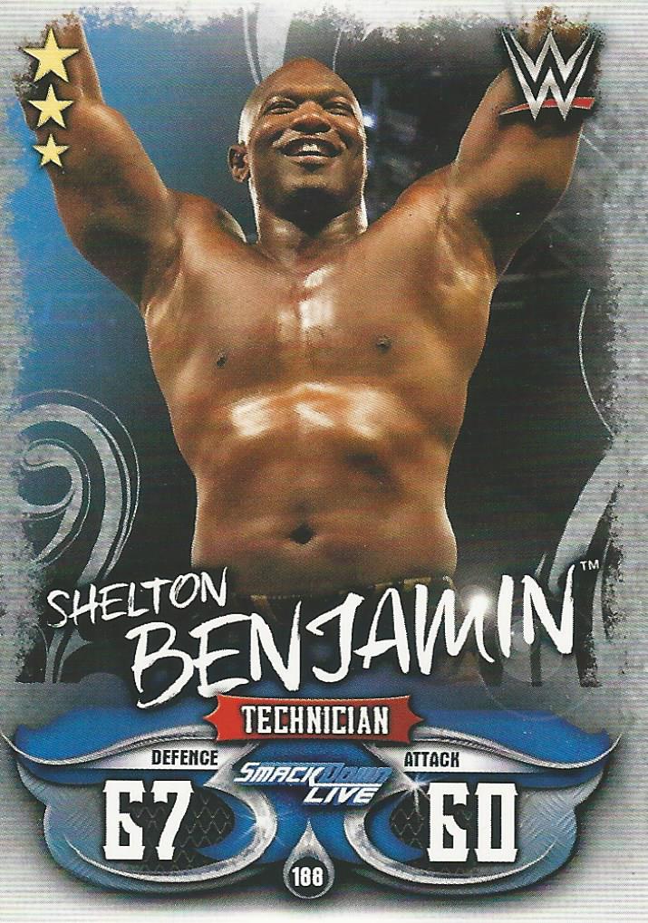 WWE Topps Slam Attax Live 2018 Trading Card Shelton Benjamin No.188