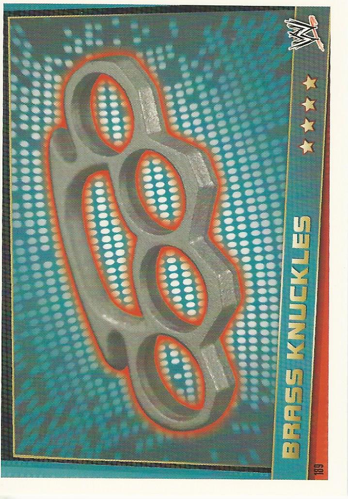 WWE Topps Slam Attax Rebellion 2012 Trading Card Brass Knuckles No.189