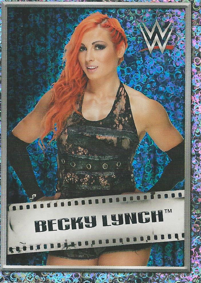 WWE Topps 2018 Stickers Becky Lynch Foil No.189