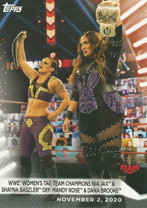 WWE Topps Women Division 2021 Trading Card Nia Jax and Shayna Baszler No.89
