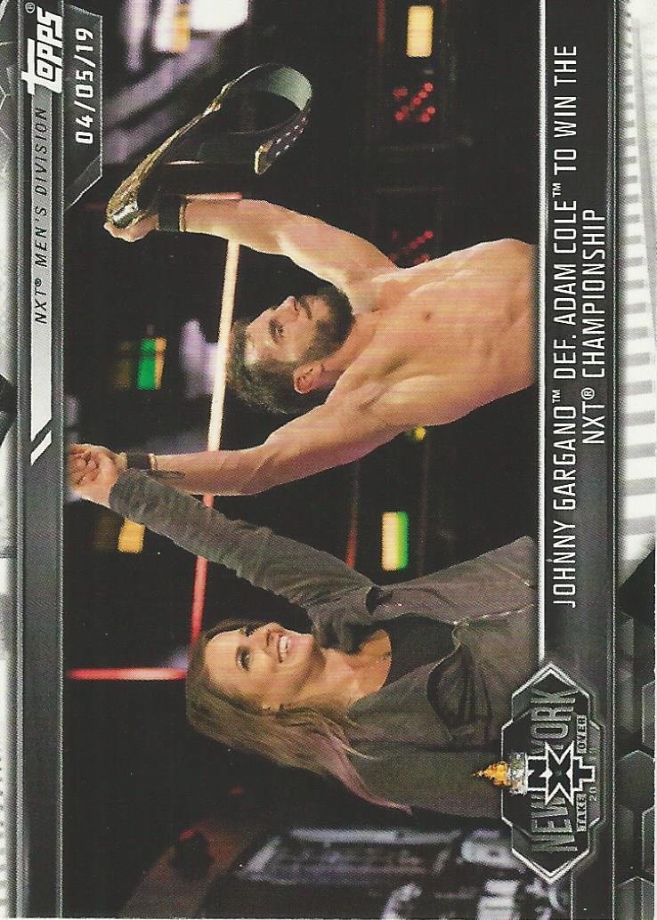 WWE Topps NXT 2019 Trading Cards Johnny Gargano No.89
