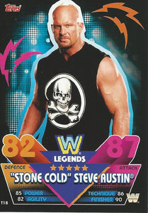 WWE Topps Slam Attax Reloaded 2020 Trading Card Stone Cold Steve Austin T18