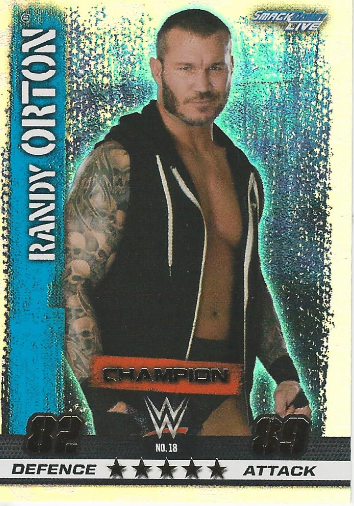 WWE Topps Slam Attax 10th Edition Trading Card 2017 Champion Randy Orton No.18