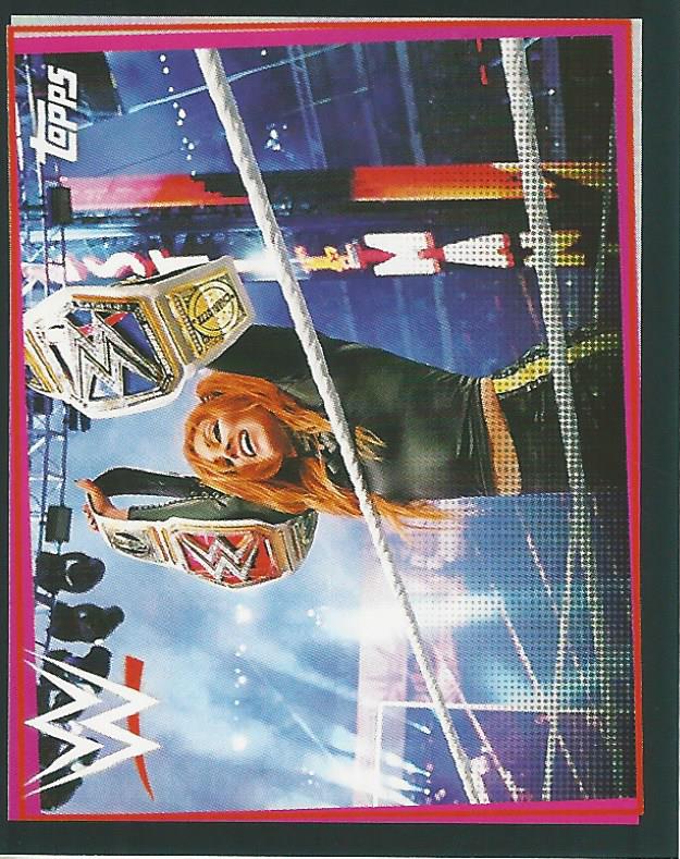 WWE Topps Road to Wrestlemania Stickers 2021 Becky Lynch No.18