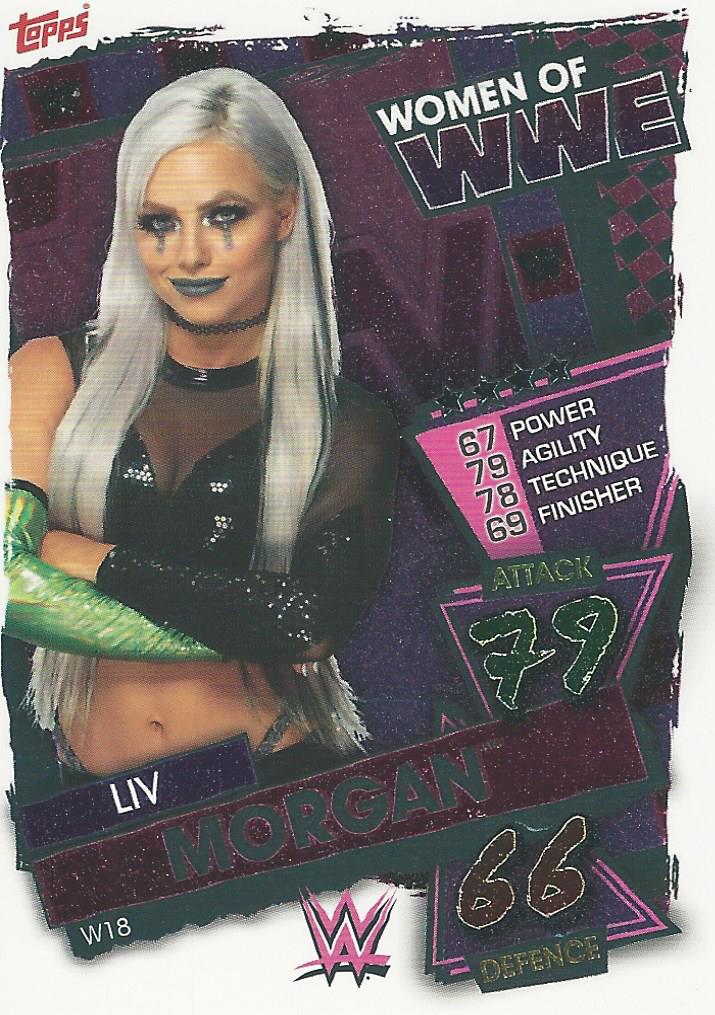 WWE Topps Slam Attax 2021 Trading Card Liv Morgan W18