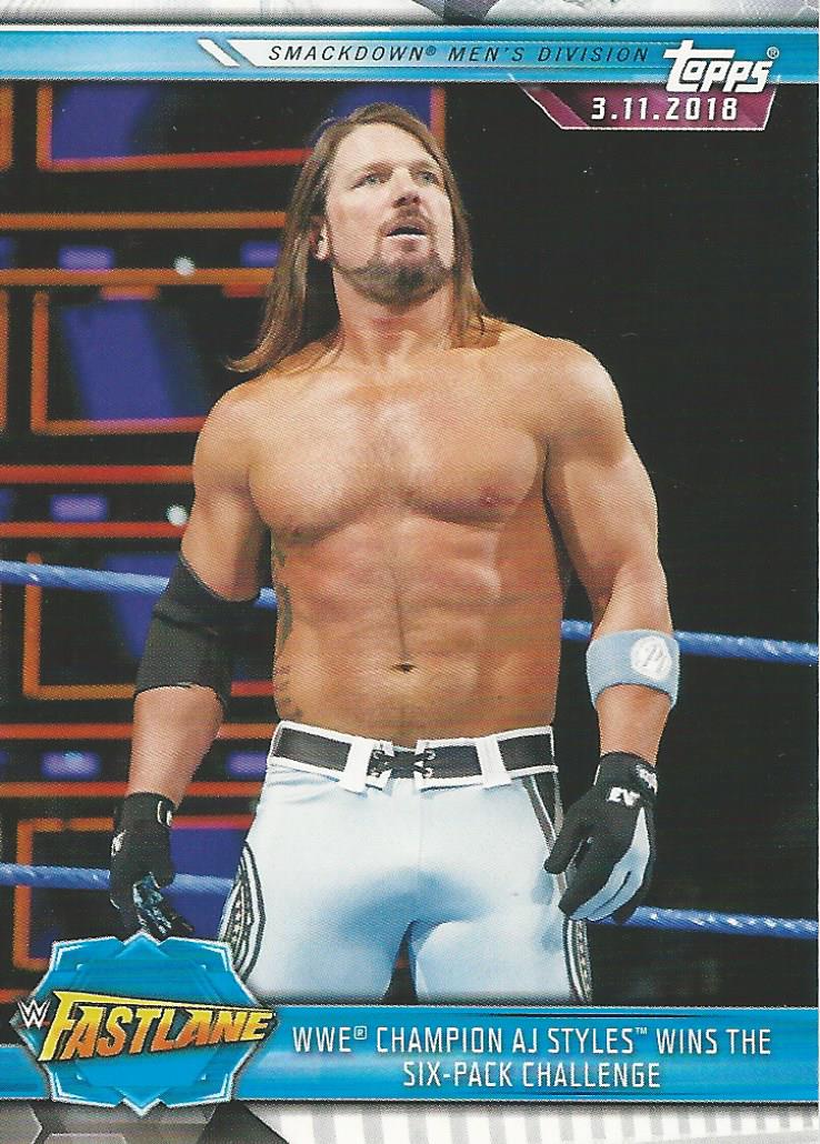 WWE Topps Champions 2019 Trading Cards AJ Styles No.90