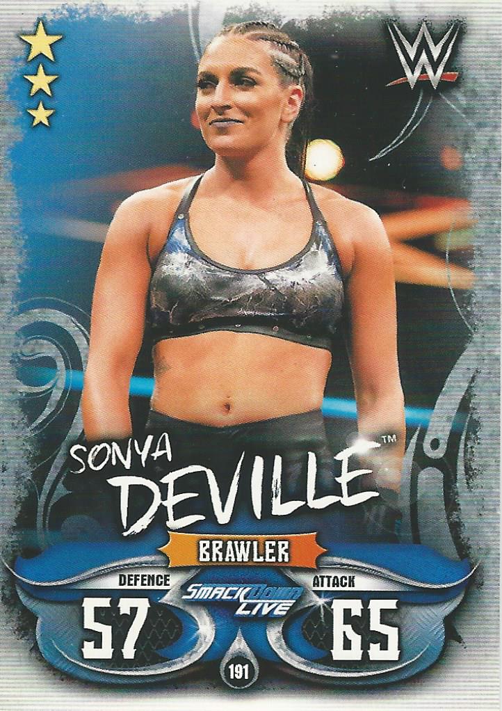 WWE Topps Slam Attax Live 2018 Trading Card Sonya Deville No.191