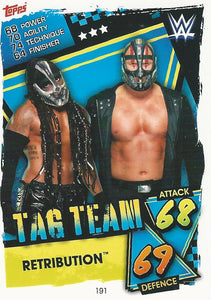 WWE Topps Slam Attax 2021 Trading Card Retribution No.191