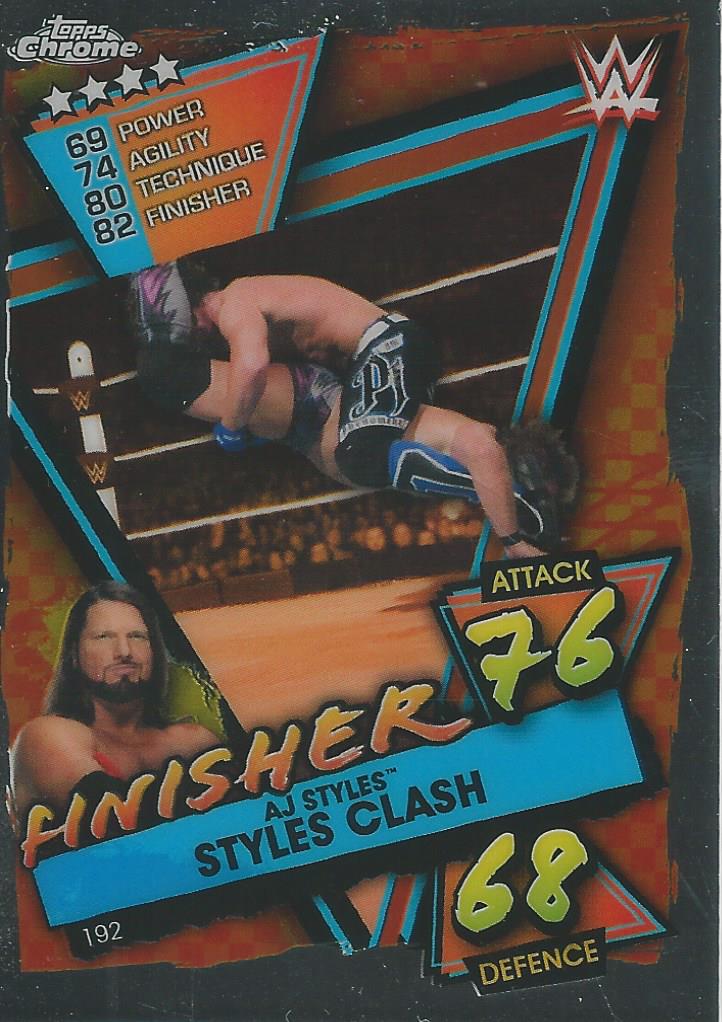 WWE Topps Slam Attax Chrome 2021 Trading Cards AJ Styles No.192