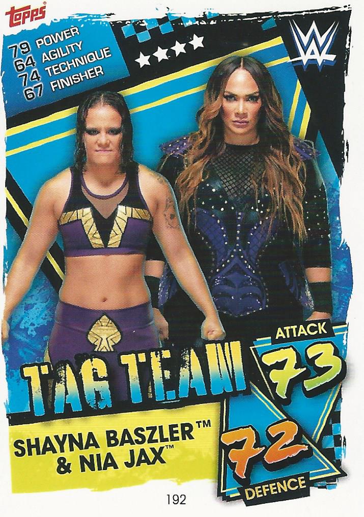 WWE Topps Slam Attax 2021 Trading Card Shayna Baszler and Nia Jax No.192