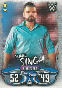 WWE Topps Slam Attax Live 2018 Trading Card Sunil Singh No.192