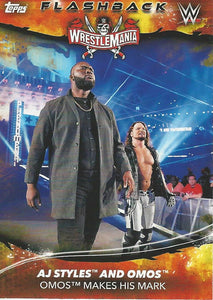 Topps WWE Superstars 2021 Trading Cards AJ Styles and Omos No.192