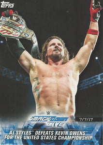 WWE Topps Road to Wrestlemania 2018 Trading Cards AJ Styles No.93