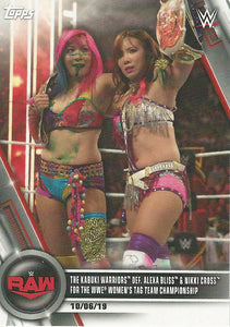 WWE Topps Womens Division 2020 Trading Cards Asuka and Kairi Sane No.91