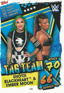 WWE Topps Slam Attax 2021 Trading Card Shotzi Blackheart and Ember Moon No.193