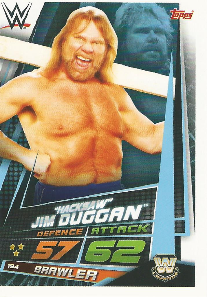 WWE Topps Slam Attax Universe 2019 Trading Card Hacksaw Jim Duggan No.194