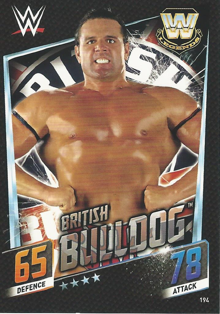 WWE Topps Slam Attax 2015 Then Now Forever Trading Card British Bulldog No.194
