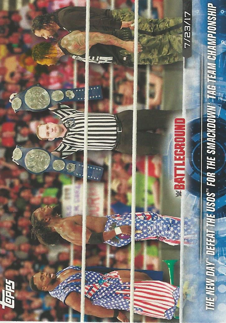 WWE Topps Road to Wrestlemania 2018 Trading Cards New Day vs Usos No.94