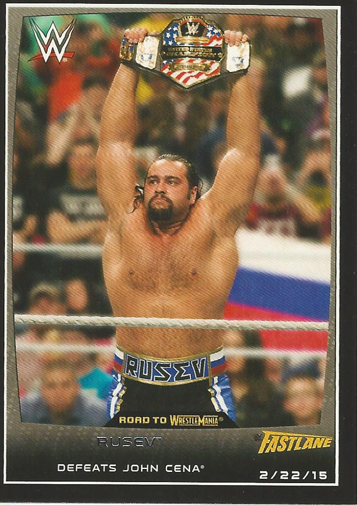 WWE Topps Road to Wrestlemania 2015 Trading Cards Rusev No.94