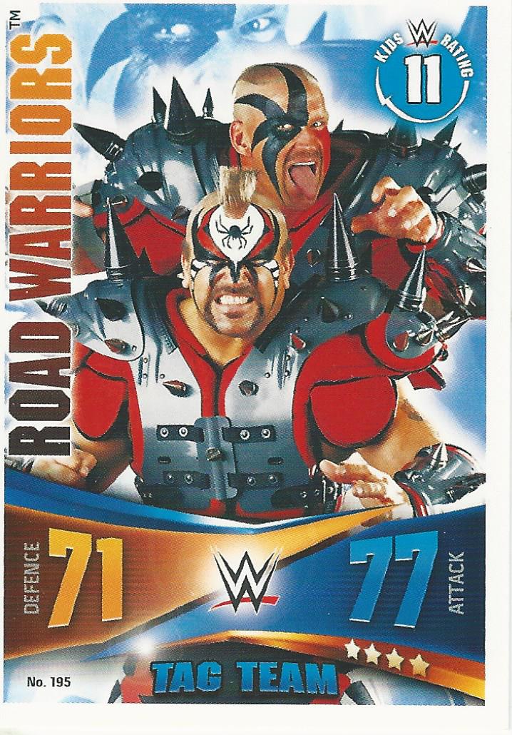 WWE Topps Slam Attax Rivals 2014 Trading Card Road Warriors No.195