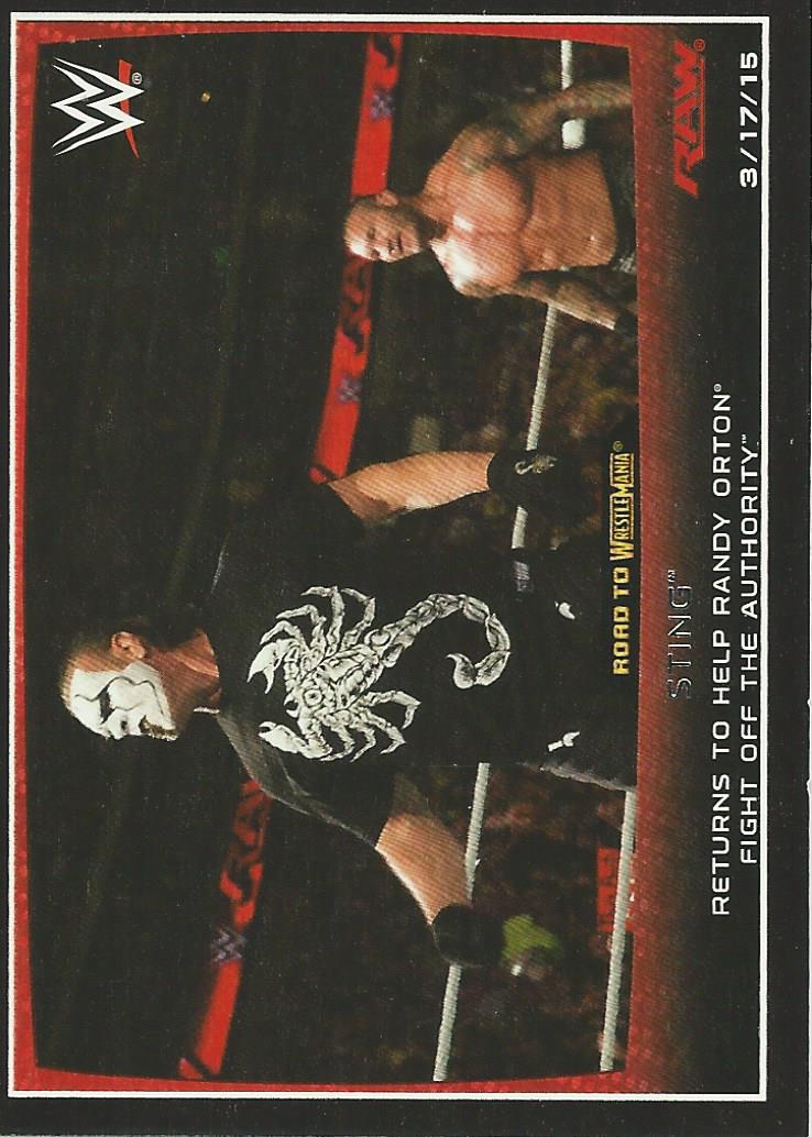 WWE Topps Road to Wrestlemania 2015 Trading Cards Sting No.96