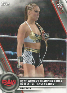 WWE Topps Womens Division 2020 Trading Cards Ronda Rousey No.7