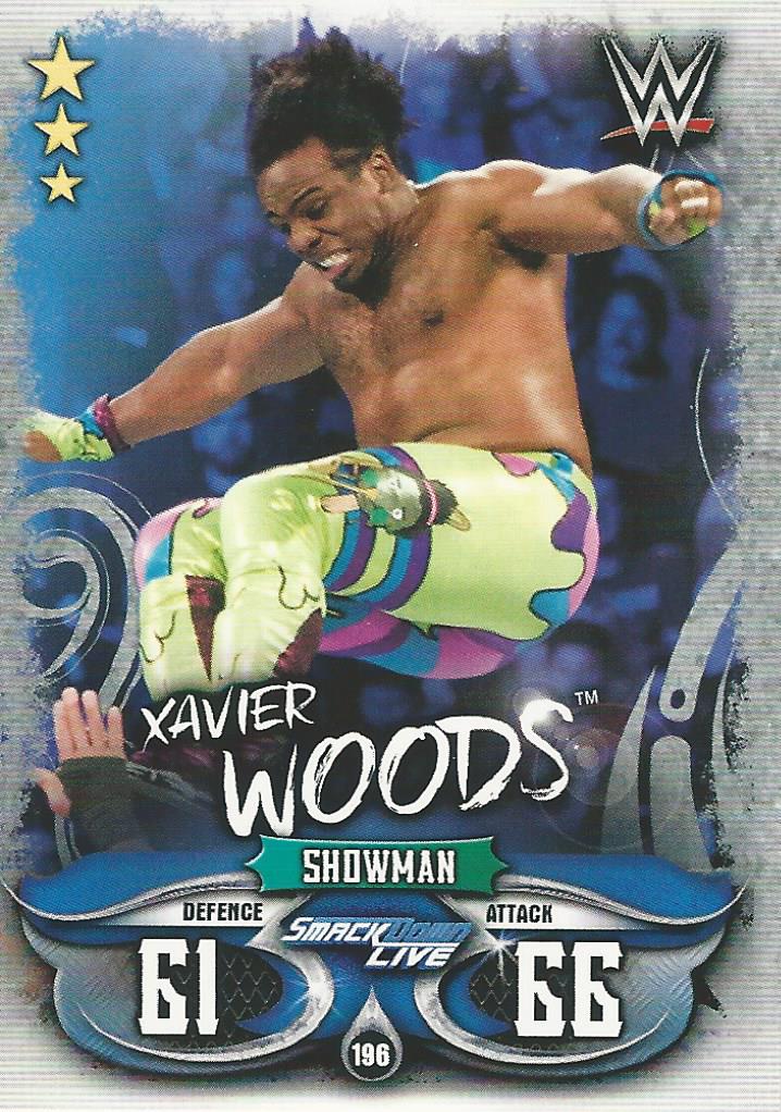 WWE Topps Slam Attax Live 2018 Trading Card Xavier Woods No.196