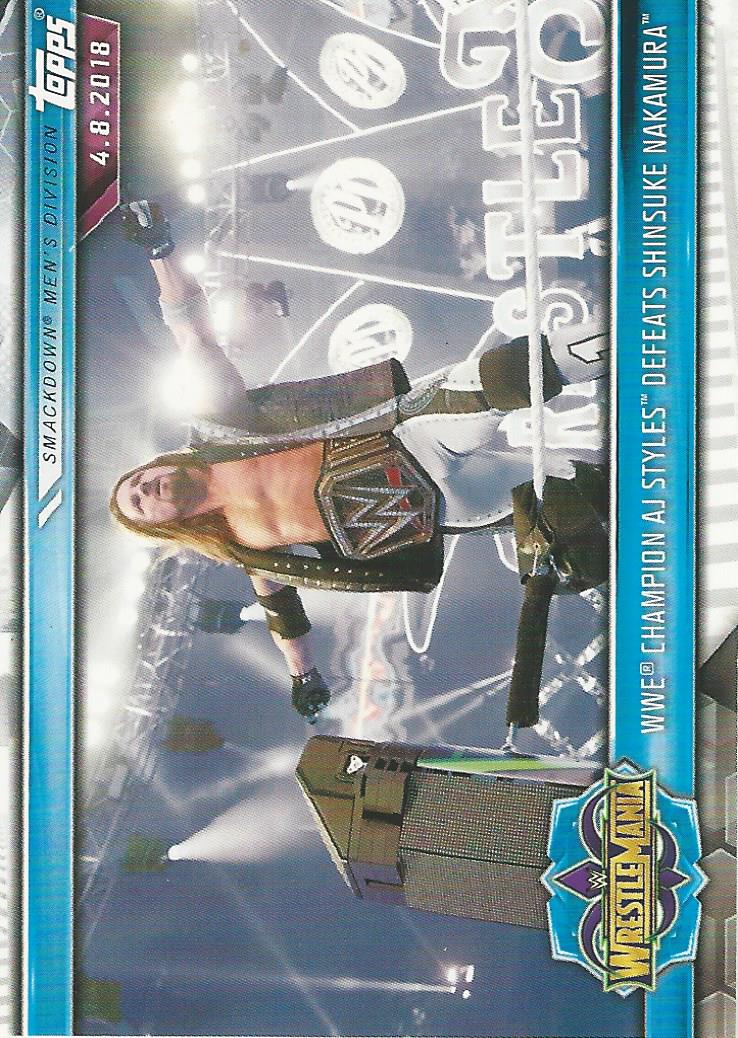 WWE Topps Champions 2019 Trading Cards AJ Styles No.96
