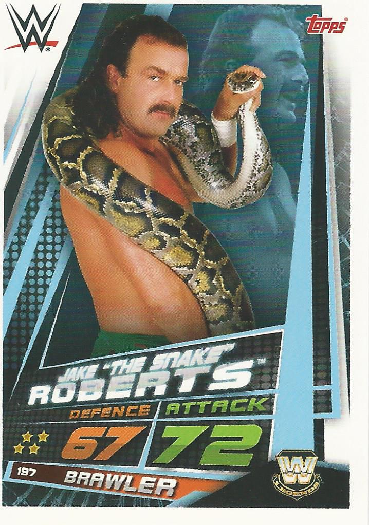 WWE Topps Slam Attax Universe 2019 Trading Card Jake the Snake Roberts No.197