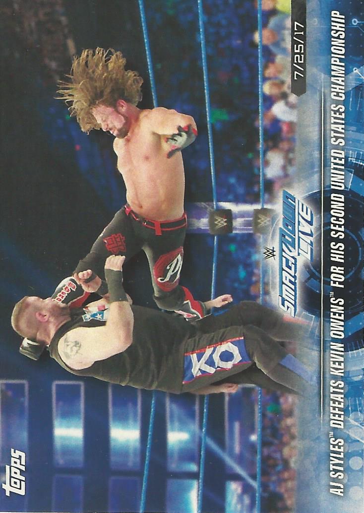 WWE Topps Road to Wrestlemania 2018 Trading Cards AJ Styles No.98