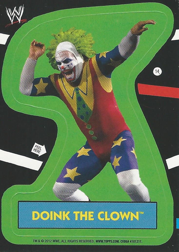 WWE Topps Heritage 2012 Trading Cards Doink the Clown Sticker No.14