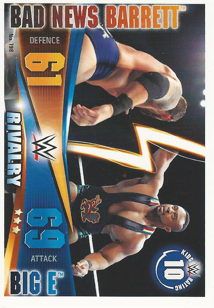 WWE Topps Slam Attax Rivals 2014 Trading Card Bad News Barrett vs Big E No.198