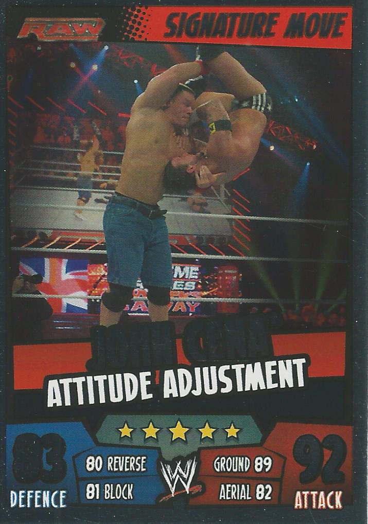 WWE Topps Slam Attax Rumble 2011 Trading Card John Cena No.19