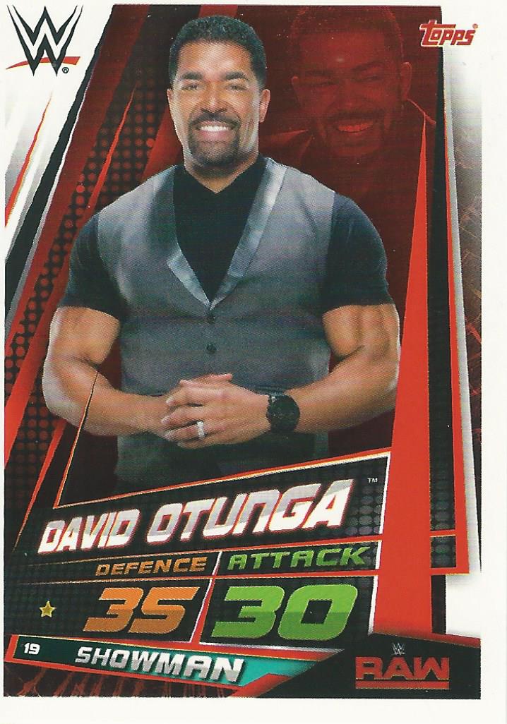 WWE Topps Slam Attax Universe 2019 Trading Card David Otunga No.19