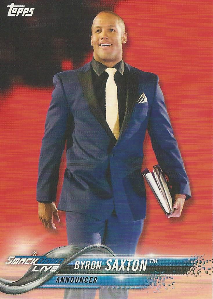 WWE Topps 2018 Trading Cards Byron Saxton No.19