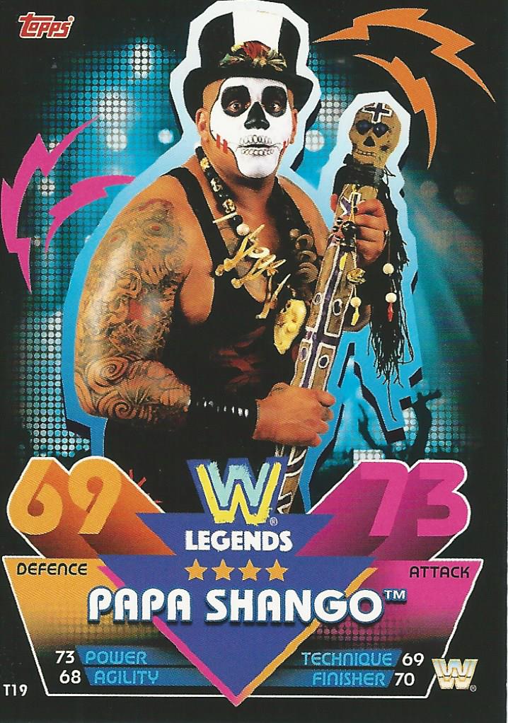 WWE Topps Slam Attax Reloaded 2020 Trading Card Papa Shango T19