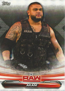 WWE Topps Raw 2019 Trading Cards Akam No.1