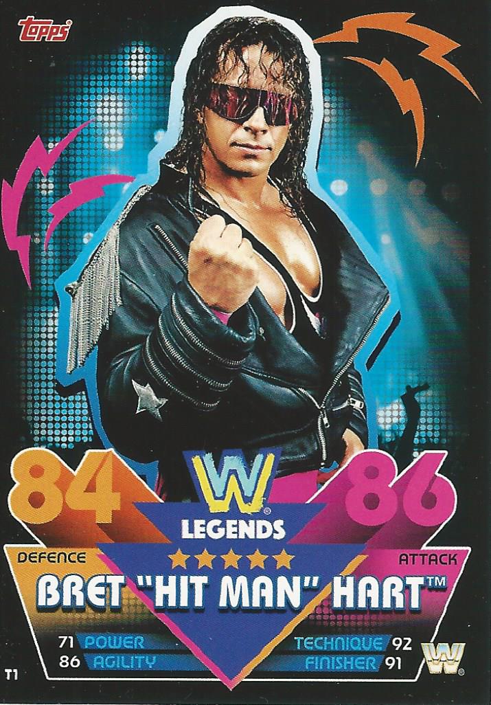 WWE Topps Slam Attax Reloaded 2020 Trading Card Bret Hitman Hart T1