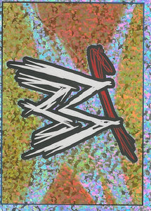 WWE Topps A-Z Sticker Collection 2014 Logo Foil No.1