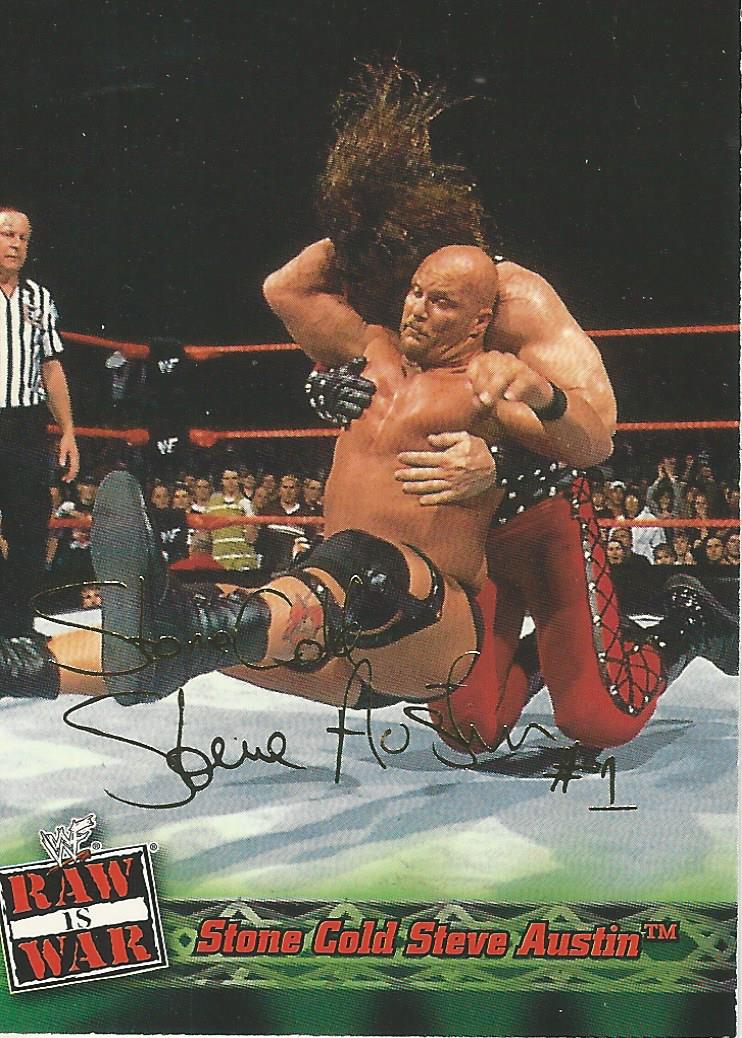 WWF Fleer Raw 2001 Trading Cards Stone Cold Steve Austin No.1