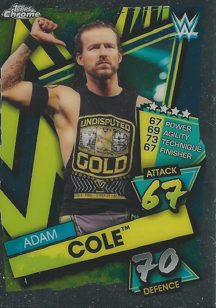 WWE Topps Slam Attax Chrome 2021 Trading Cards Adam Cole No.1