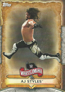 WWE Topps Road to Wrestlemania 2020 Trading Card AJ Styles WM-1
