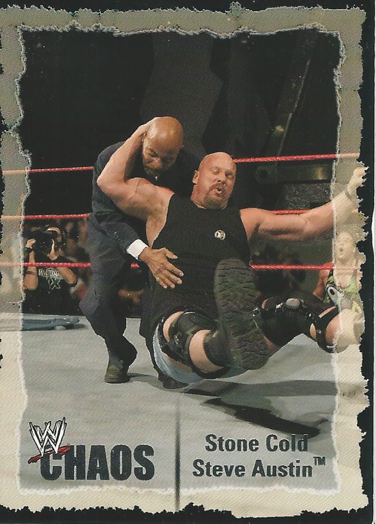 WWE Fleer Chaos Trading Card 2004 Stone Cold Steve Austin No.1