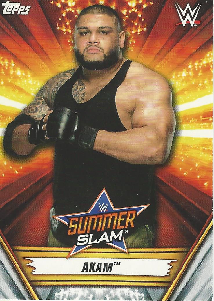 WWE Topps Summerslam 2019 Trading Card Akam No.1