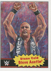 WWE Topps Living Set Trading Cards 2021 Stone Cold Steve Austin No.1