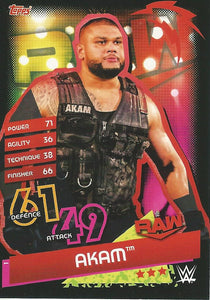 WWE Topps Slam Attax Reloaded 2020 Trading Card Akam No.1