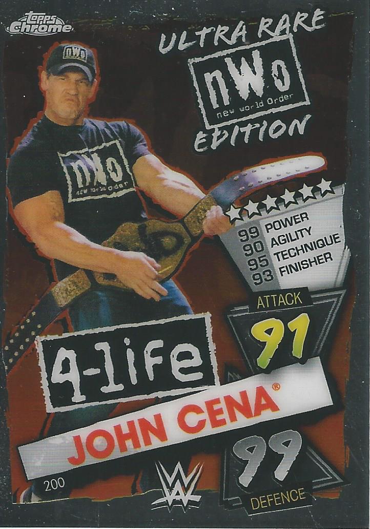 WWE Topps Slam Attax Chrome 2021 Trading Cards John Cena No.200