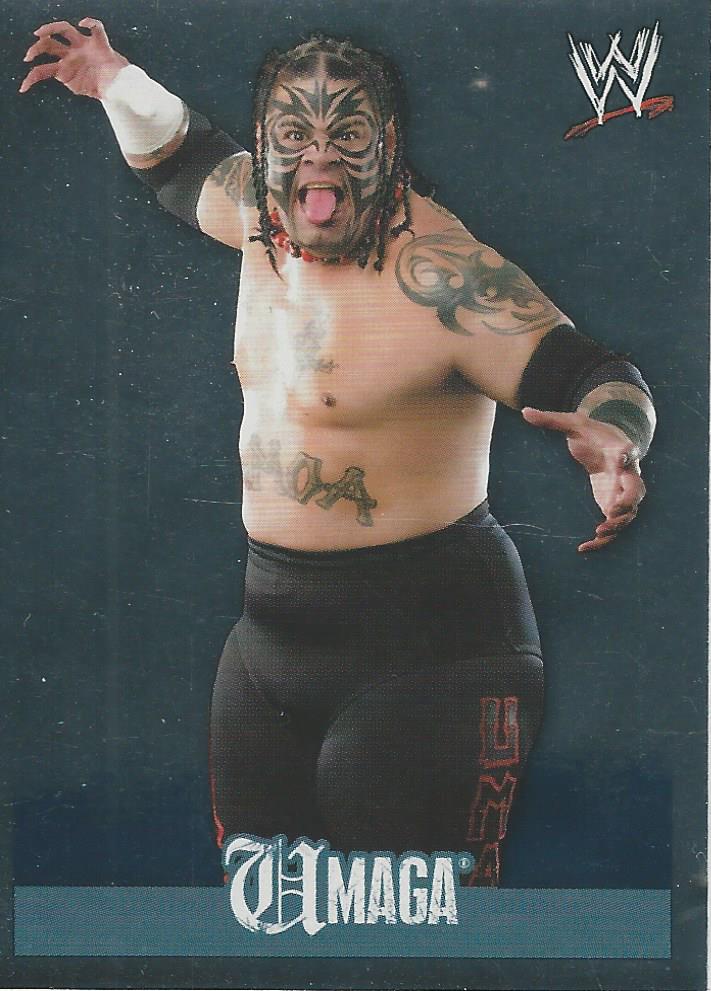 WWE Topps Rivals 2009 Stickers Umaga Foil No.201