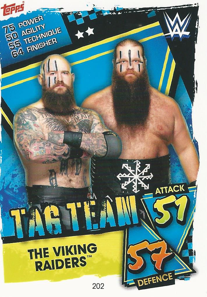 WWE Topps Slam Attax 2021 Trading Card The Viking Raiders No.202